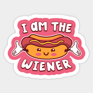 I Am The Wiener Funny Kawaii Hotdog Lover Sticker